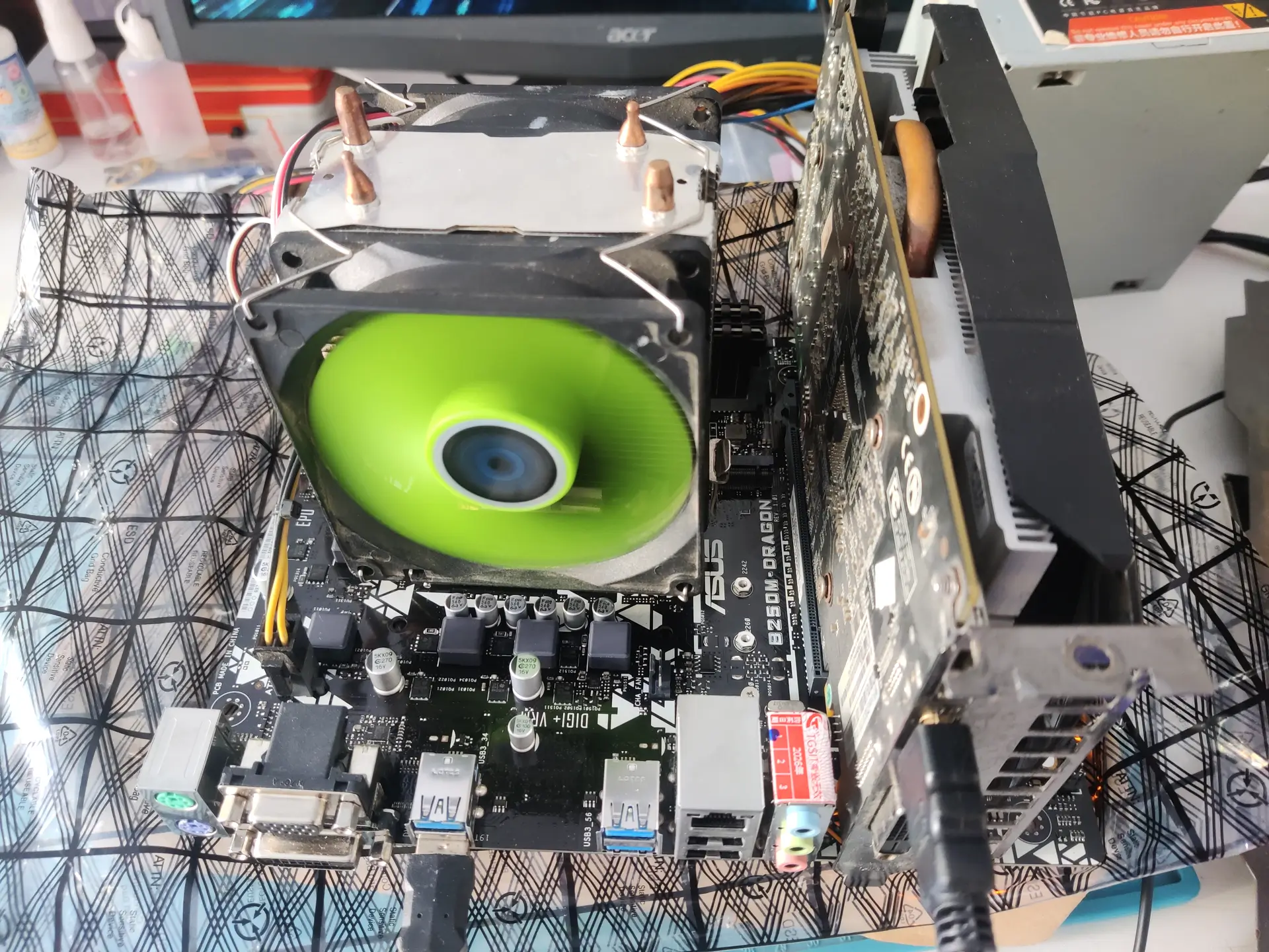 孝感电脑维修：台式机开不了机更换自购主板