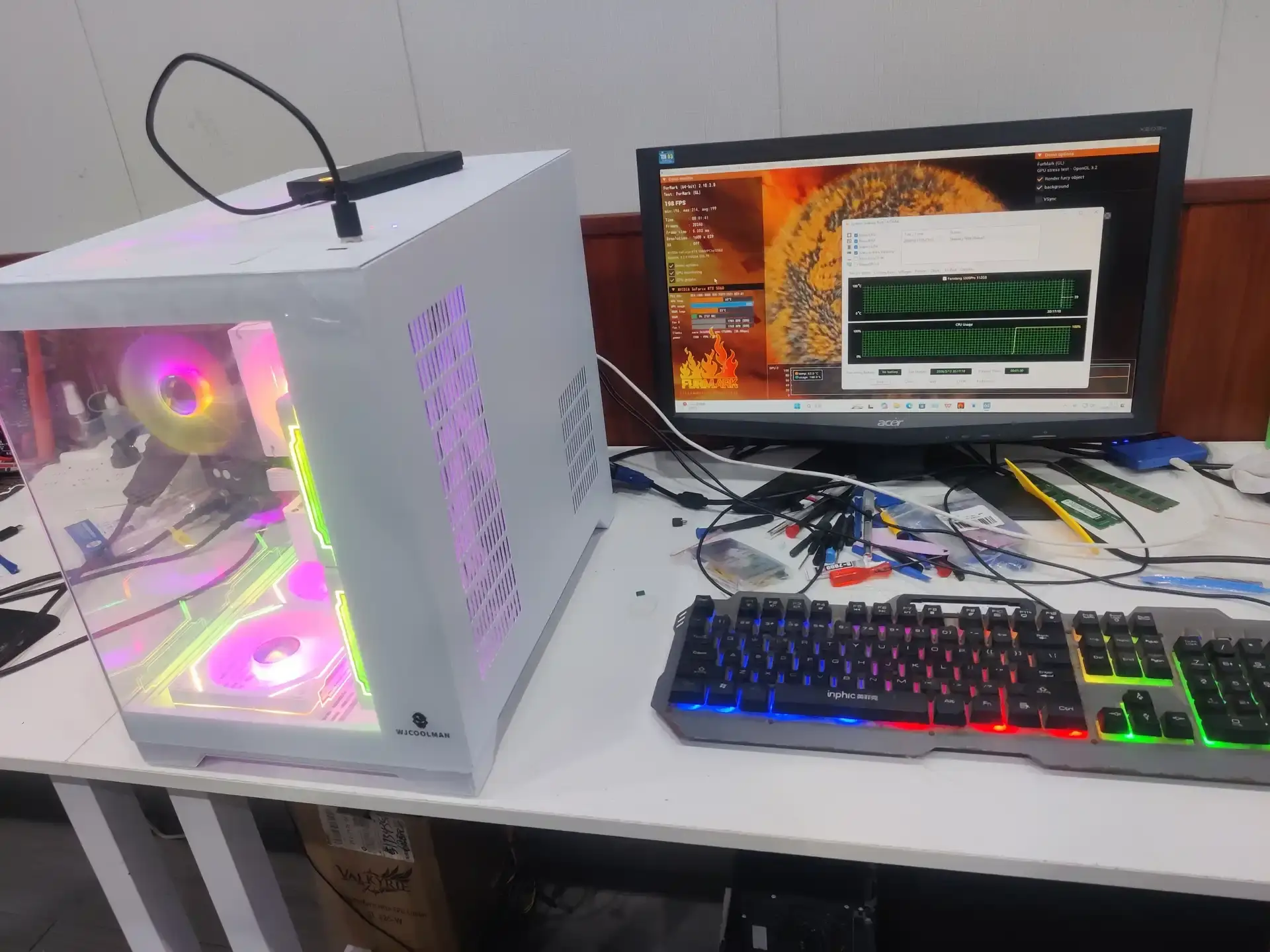 孝感电脑装机：顾客自购全套电脑配件到店组装电脑