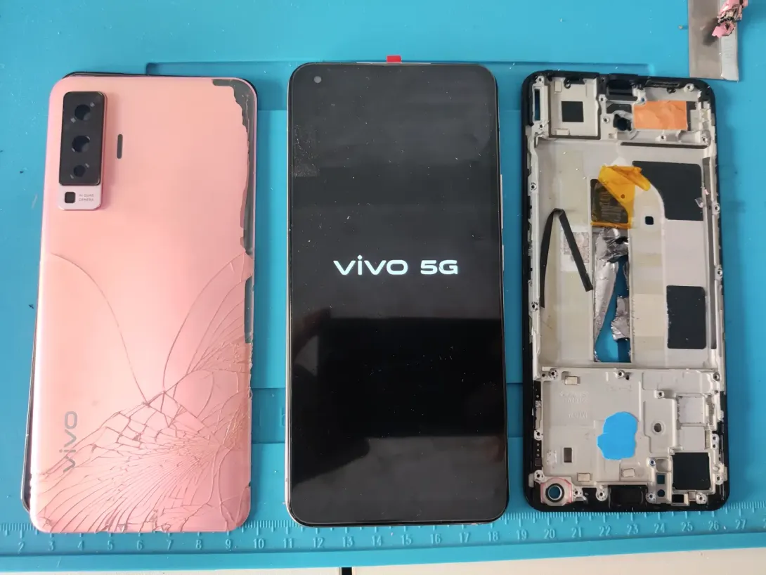 孝感手机维修 vivo x50 更换屏幕和后盖